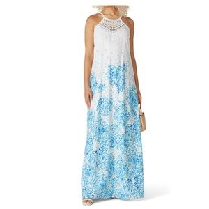 NWT Lilly Pulitzer Pearl Soft Maxi Dress in Karma Camellia Engineered - size 10